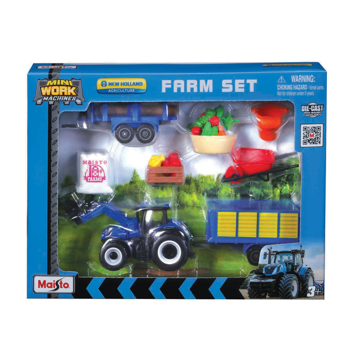 MINI WORKING MACHINES - FARM SET NEW HOLLAND