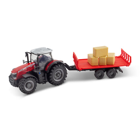 MASSEY FERGUSSON 3" 8S.265 TRACTOR WITH BALER TRAILER