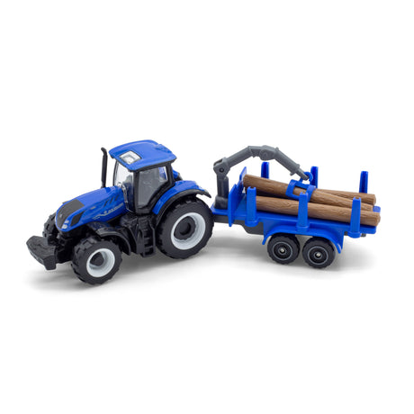 MINI WORKING MACHINES - NEW HOLLAND 3" TRACTOR WITH TRAILER