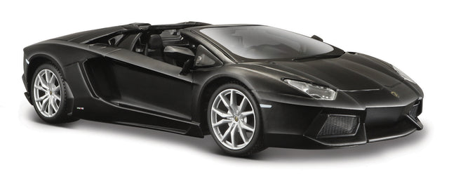1:24 DULL BLACK LAMBORGHINI AVENTADOR ROADSTER
