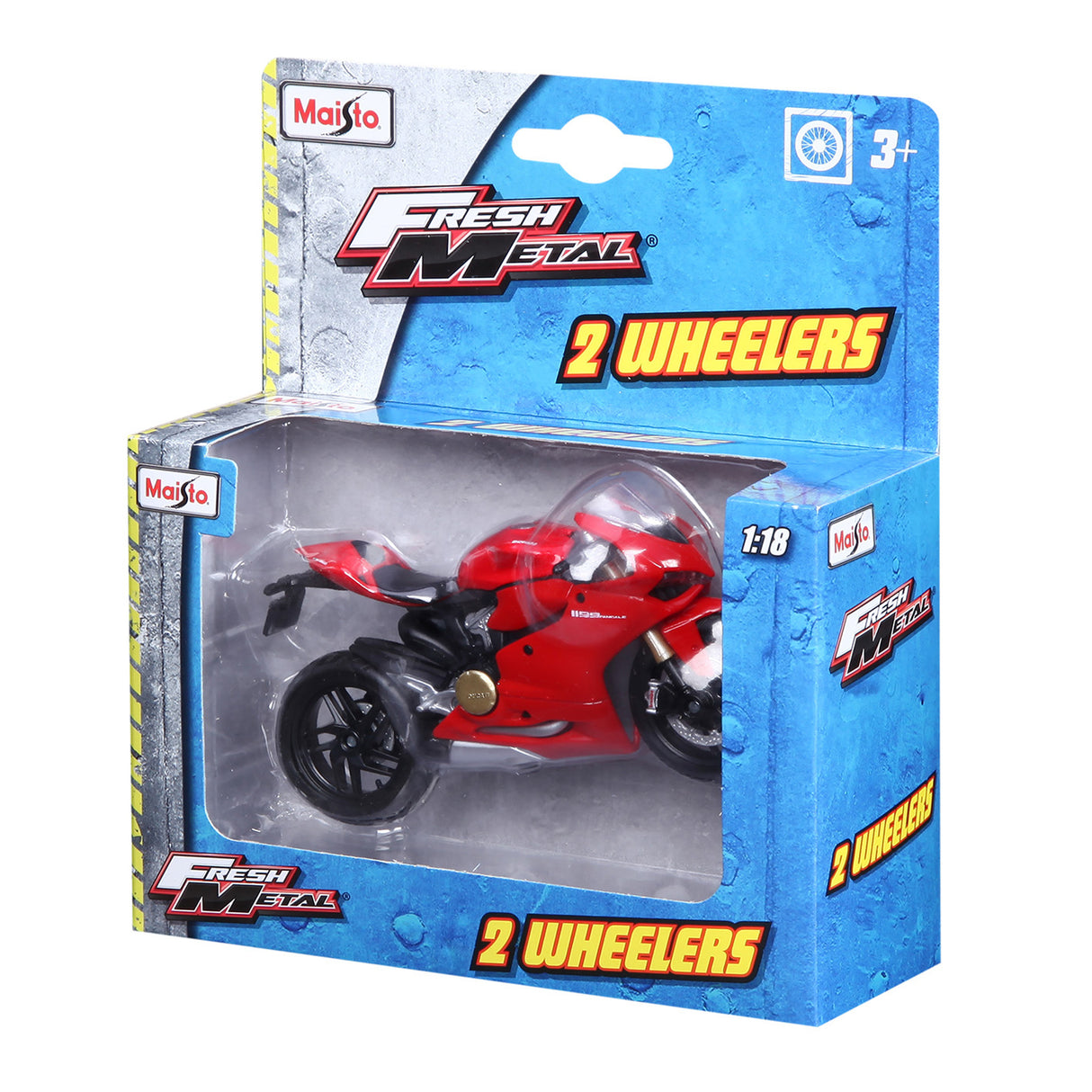1:18 MOTORBIKE DUCATI 1199 PANIGALE- 18 PC DISPENSER