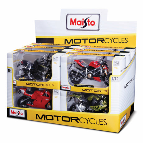 1:12 MOTORBIKE ASSORTMENT -12PC DISPENSER