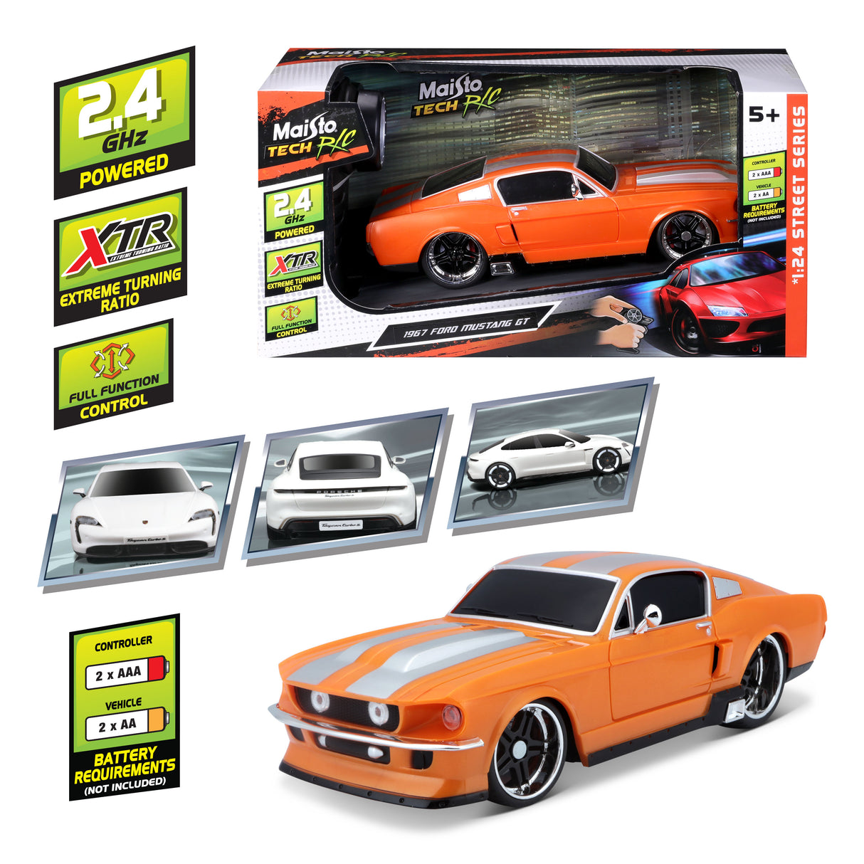 1:24 RC 1967 Ford Mustang GT 2.4GHZ