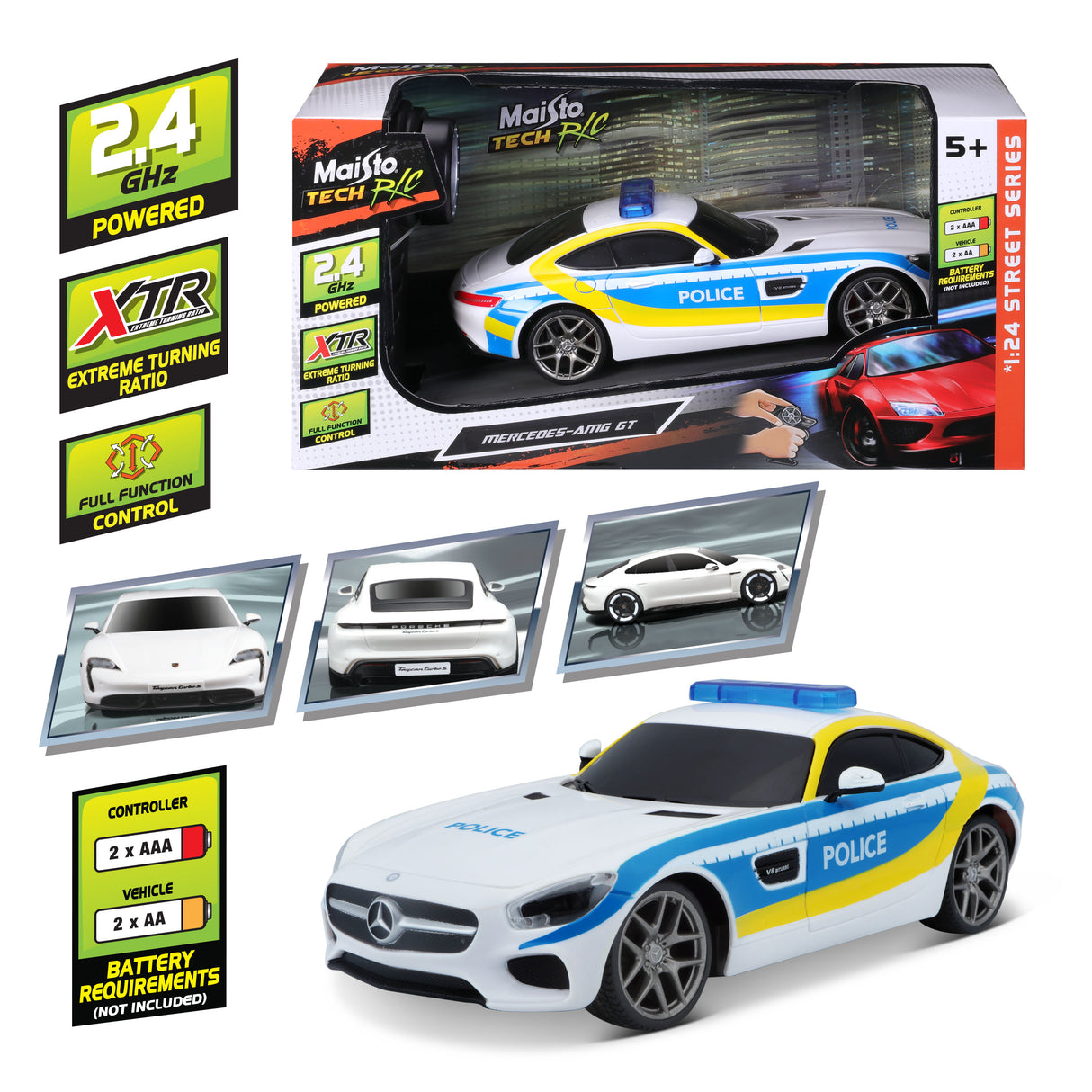 1:24 RC Mercedes-AMG GT Police 2.4GHZ