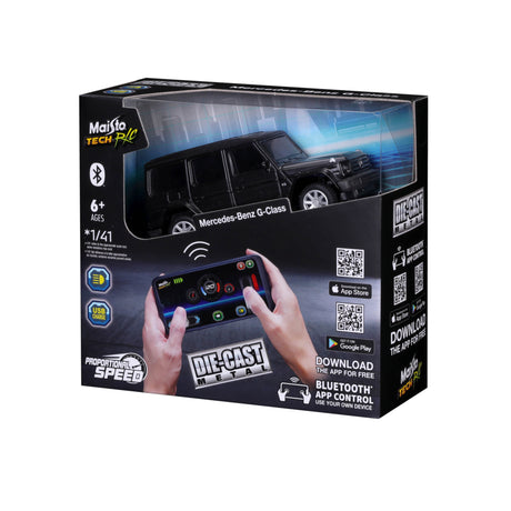 1:41 MINI METAL DIE-CAST BLUETOOTH RC MERCEDES G-CLASS WINDOW BOX