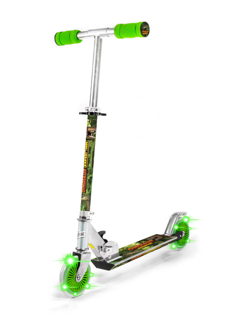 DINOSAUR EXPEDITION SCOOTER WITH LIGHT UP WHEELS