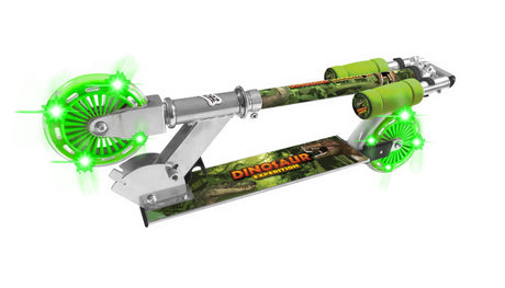 DINOSAUR EXPEDITION SCOOTER WITH LIGHT UP WHEELS