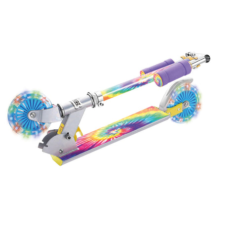 TIE DYE SCOOTER WITH FLASHING WHEELS