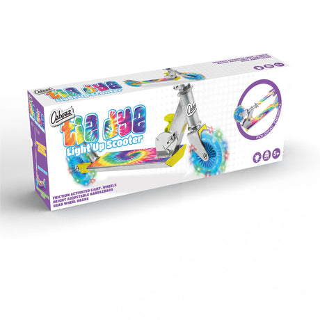 TIE DYE SCOOTER WITH FLASHING WHEELS