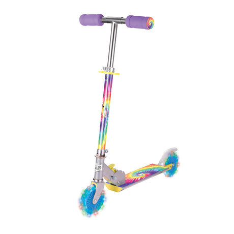 TIE DYE SCOOTER WITH FLASHING WHEELS