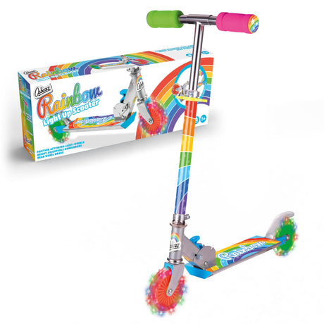 RAINBOW SCOOTER WITH FLASHING WHEELS