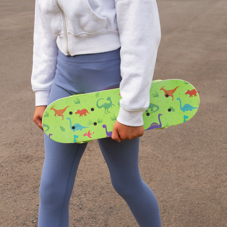 DINOSAUR SKATEBOARD WITH FLASHING WHEELS 17INCH