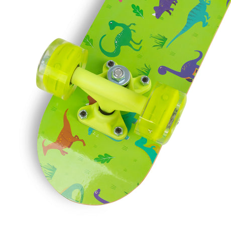 DINOSAUR SKATEBOARD WITH FLASHING WHEELS 17INCH