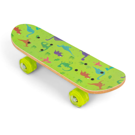 DINOSAUR SKATEBOARD WITH FLASHING WHEELS 17INCH