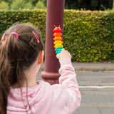 LIGHT UP SUCTION PUSH POPPER RAINBOW CATERPILLAR