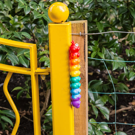 LIGHT UP SUCTION PUSH POPPER RAINBOW CATERPILLAR