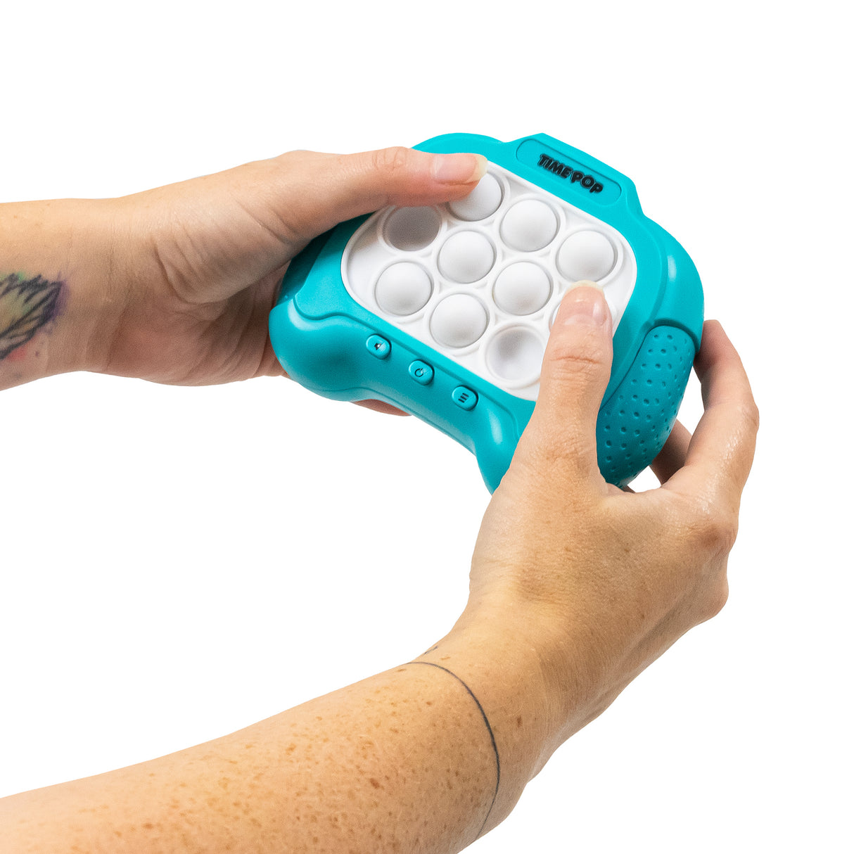 TIME POP LIGHT UP PUSH POPPER GAME BLUE