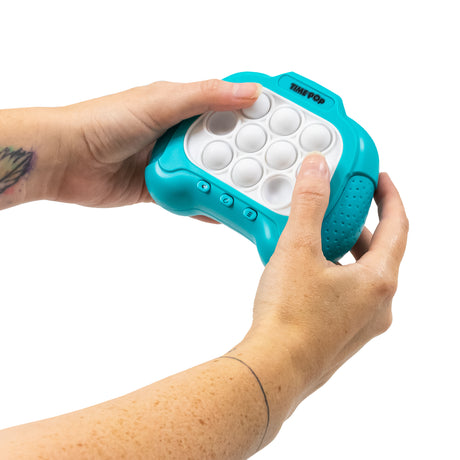 TIME POP LIGHT UP PUSH POPPER GAME BLUE