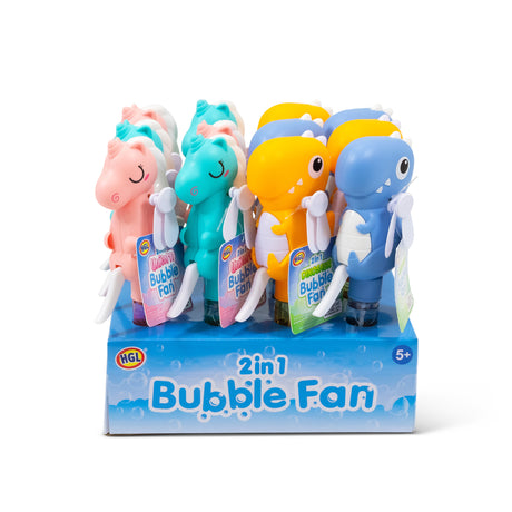 DINOSAUR & UNICORN BUBBLE FAN