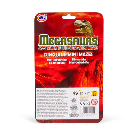 6PK DINOSAUR MINI MAZES