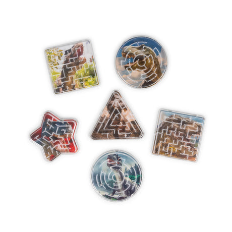 6PK DINOSAUR MINI MAZES