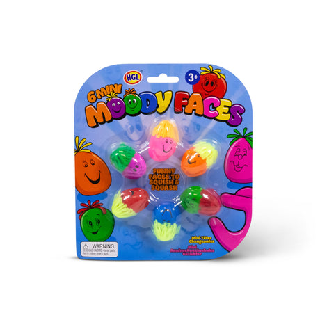 6PK MINI MOODY FACES