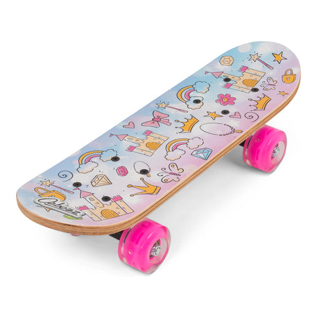 PRINCESSES SKATEBOARD WITH FLASHING WHEELS 17 INCH