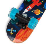 SPACE SKATEBOARD WITH FLASHING WHEELS 17 INCH