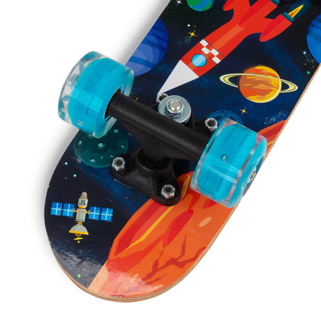 SPACE SKATEBOARD WITH FLASHING WHEELS 17 INCH