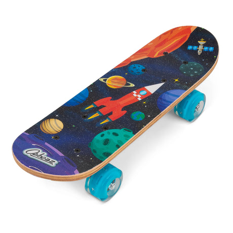 SPACE SKATEBOARD WITH FLASHING WHEELS 17 INCH