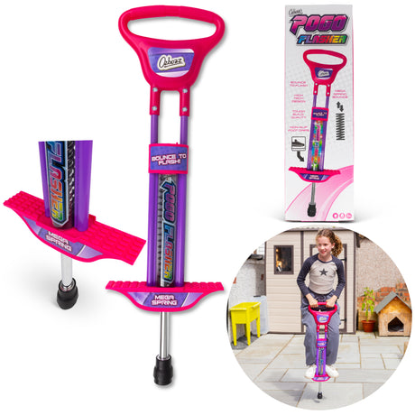 GO LIGHT UP POGO STICK PINK 89CM