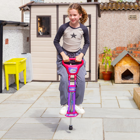 GO LIGHT UP POGO STICK PINK 89CM