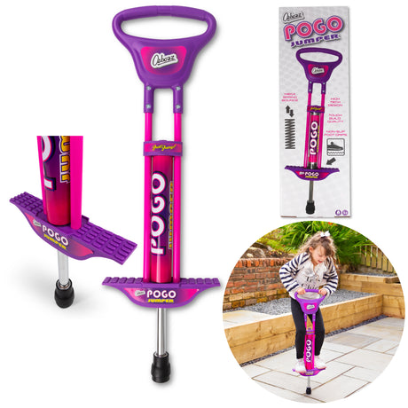 PINK PURPLE POGO STICK 89CM