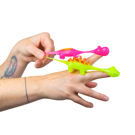 STICKY SLINGSHOT DINOSAURS - 2PK