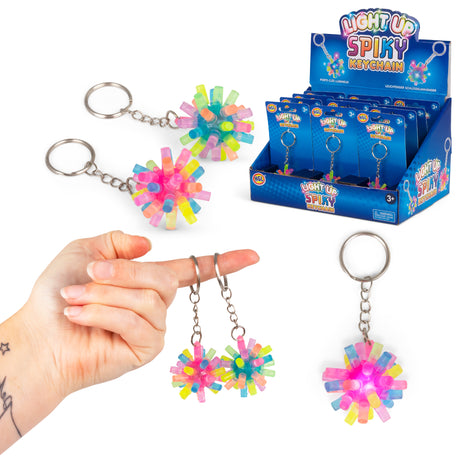 FLASHING SPIKY KEYCHAIN