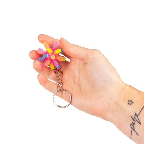 FLASHING SPIKY KEYCHAIN