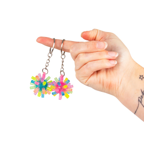 FLASHING SPIKY KEYCHAIN