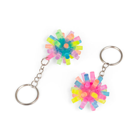 FLASHING SPIKY KEYCHAIN