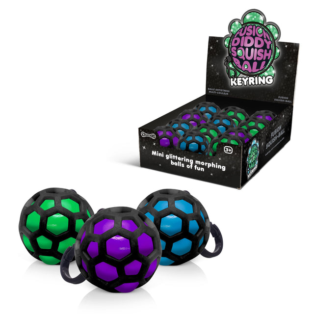 SCRUNCHEMS FUSION SQUISH BALL KEYCHAIN