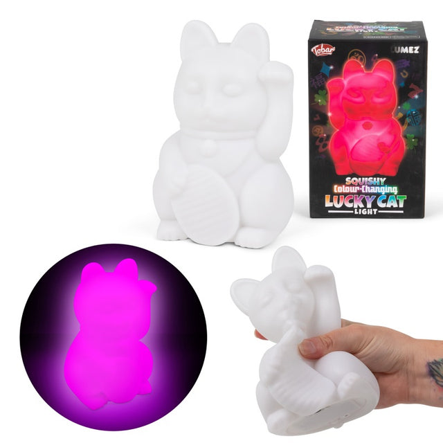LUMEZ SQUISHY COLOUR CHANGING LUCKY CAT LIGHT