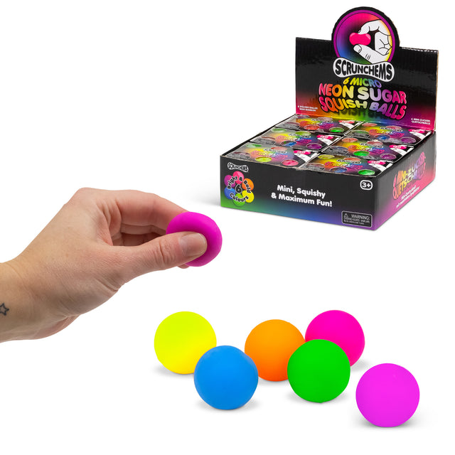SCRUNCHEMS MICRO SUGAR SQUISH BALLS PK6