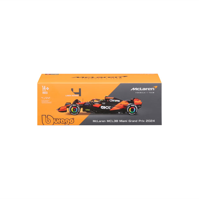 1:24 F1 MCLAREN MCL38 2024 WITH HELMET NORRIS