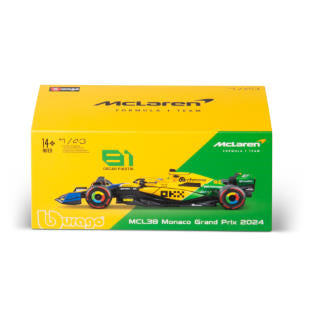 1:43 F1 MCLAREN MCL38 2024 WITH HELMET PIASTRI SENNA LIVERY