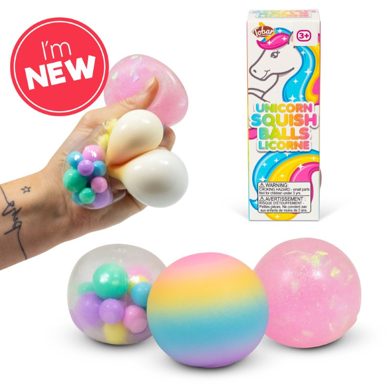 Scrunchems Unicorn 3pk Diddy Squish Balls One For Fun 8637