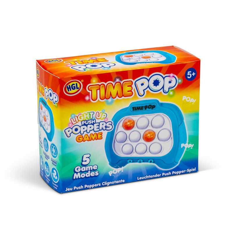 Time Pop Light Up Push Popper Game Blue | One For Fun